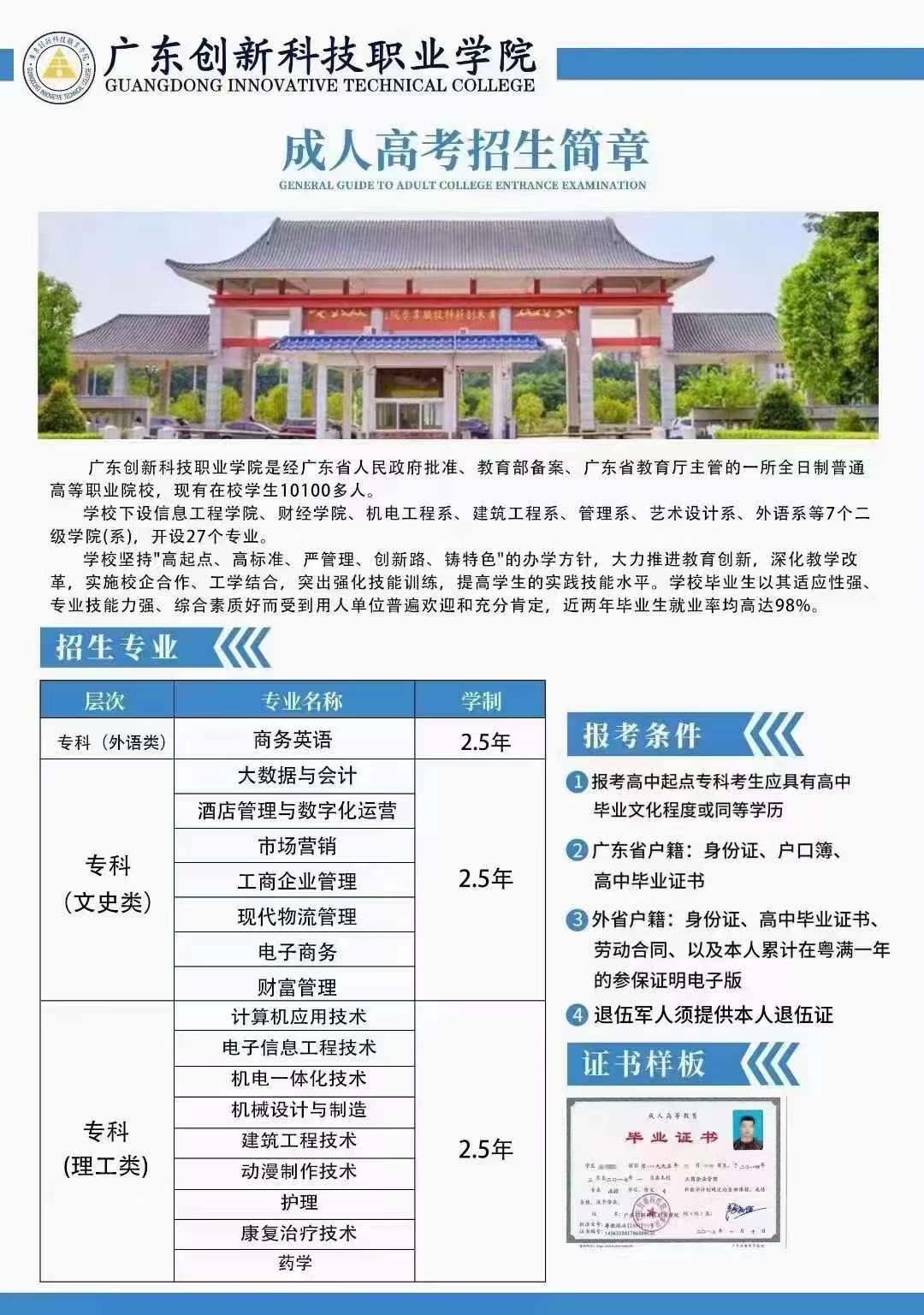 2024成考广东学校推荐